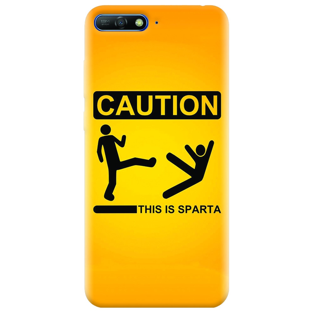 Husa silicon pentru Huawei Y6 2018, This Is Sparta Funny Illustration