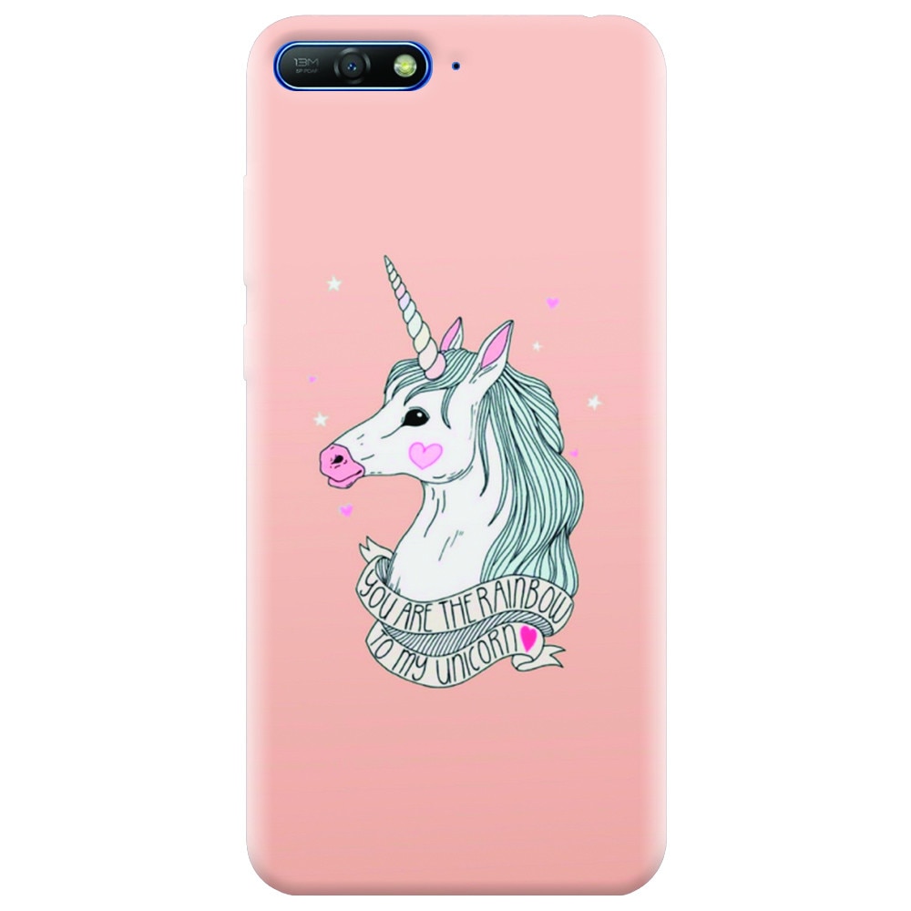 Husa silicon pentru Huawei Y6 2018, Cute Rose Gold