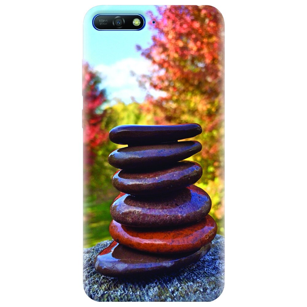 Husa silicon pentru Huawei Y6 2018, Stacking Stones