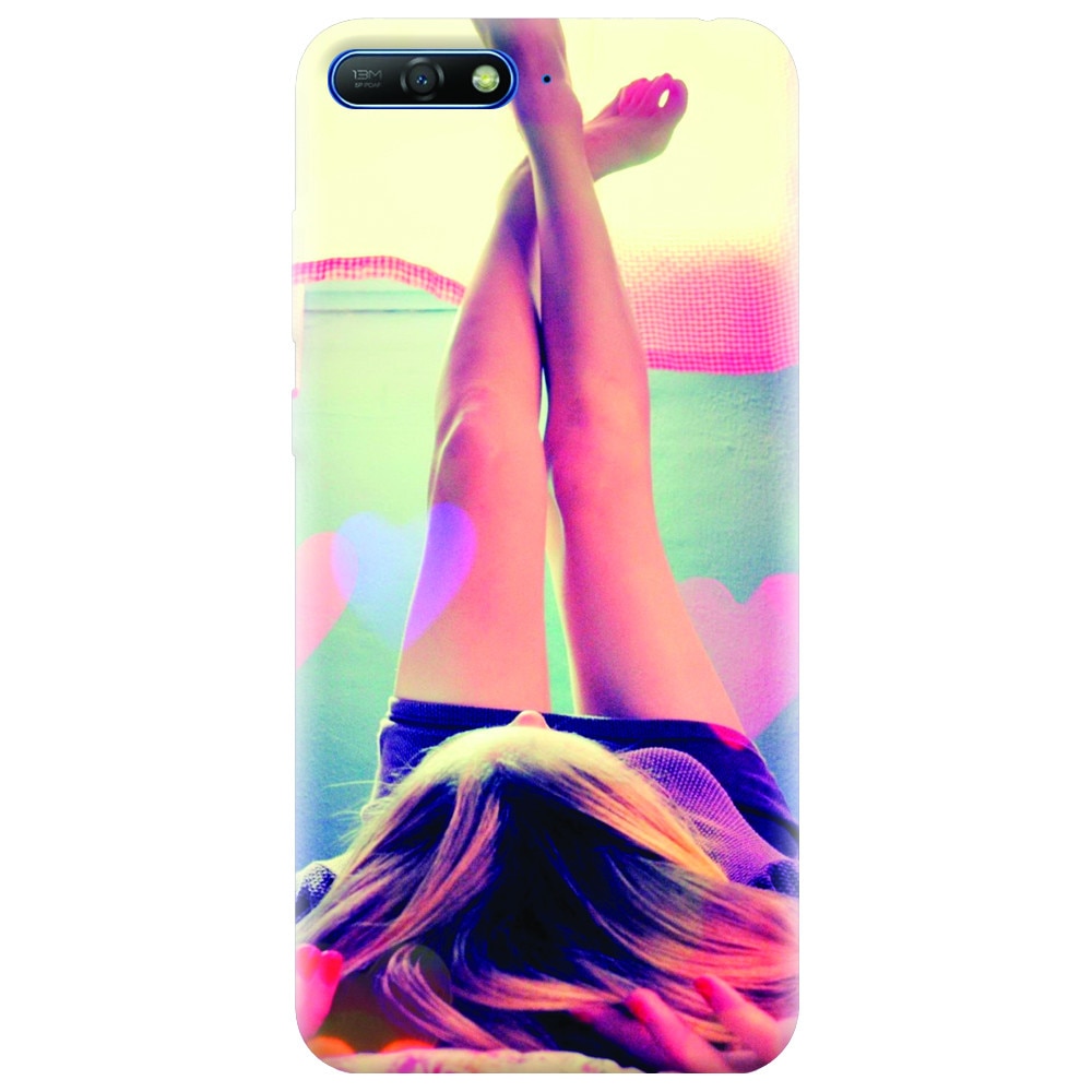 Husa silicon pentru Huawei Y6 2018, Relax Girl