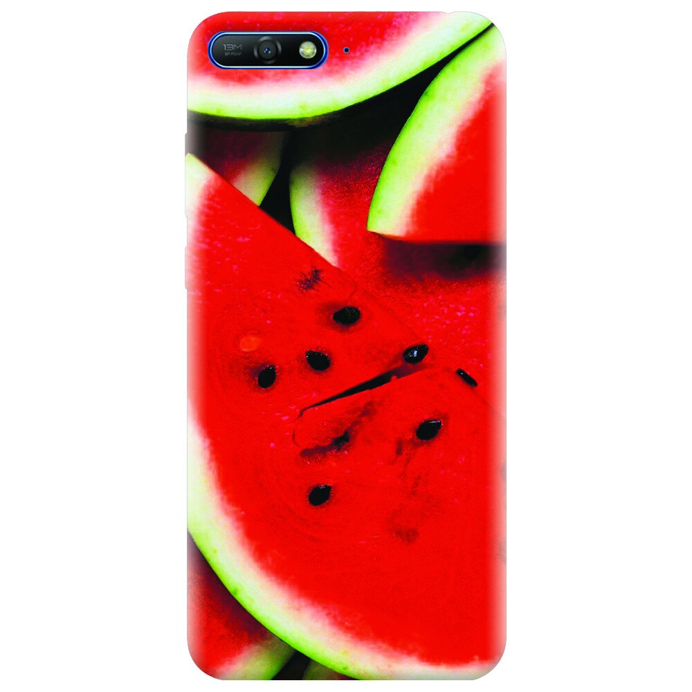 Husa silicon pentru Huawei Y6 2018, S Of Watermelon Slice