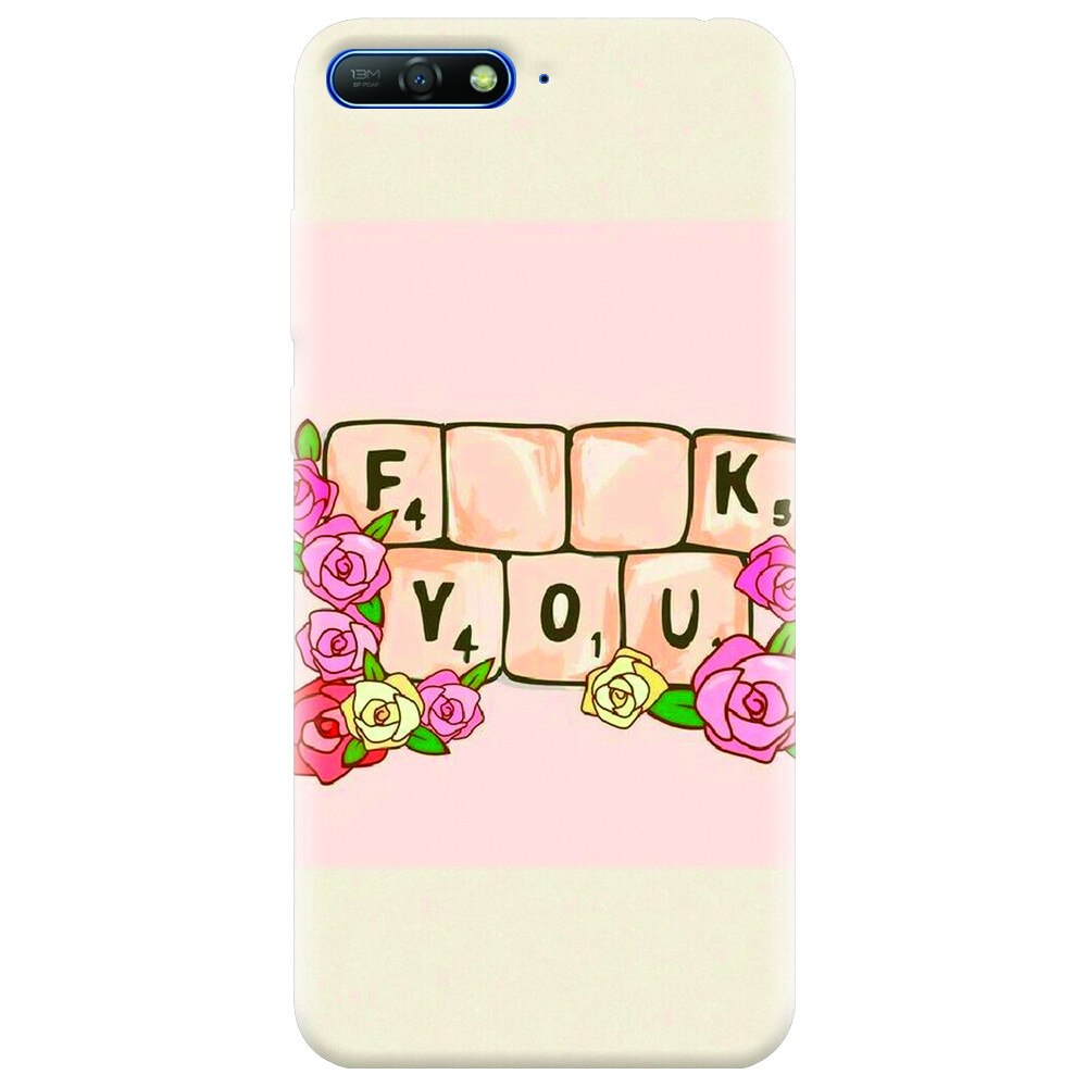 Husa silicon pentru Huawei Y6 2018, Scrabble