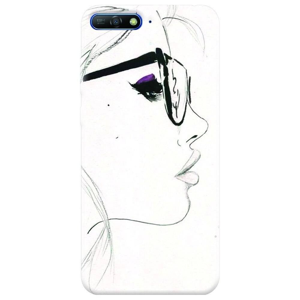 Husa silicon pentru Huawei Y6 2018, Girl Face