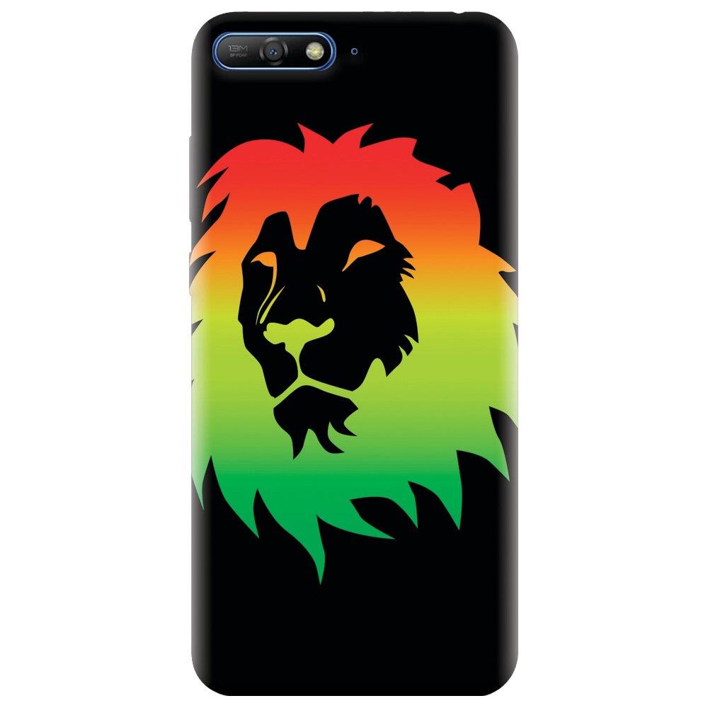 Husa silicon pentru Huawei Y6 2018, Rasta Color Lion