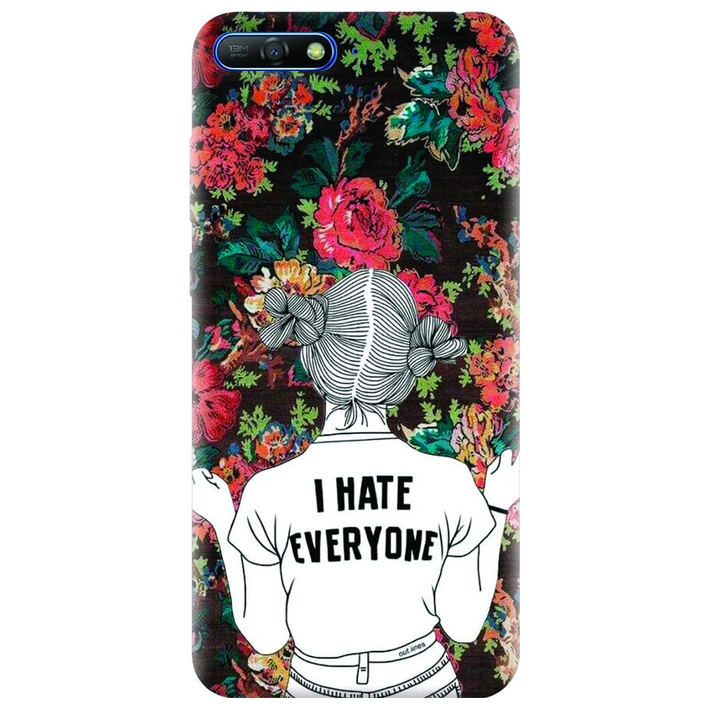 Husa silicon pentru Huawei Y6 2018, I Hate Everyone