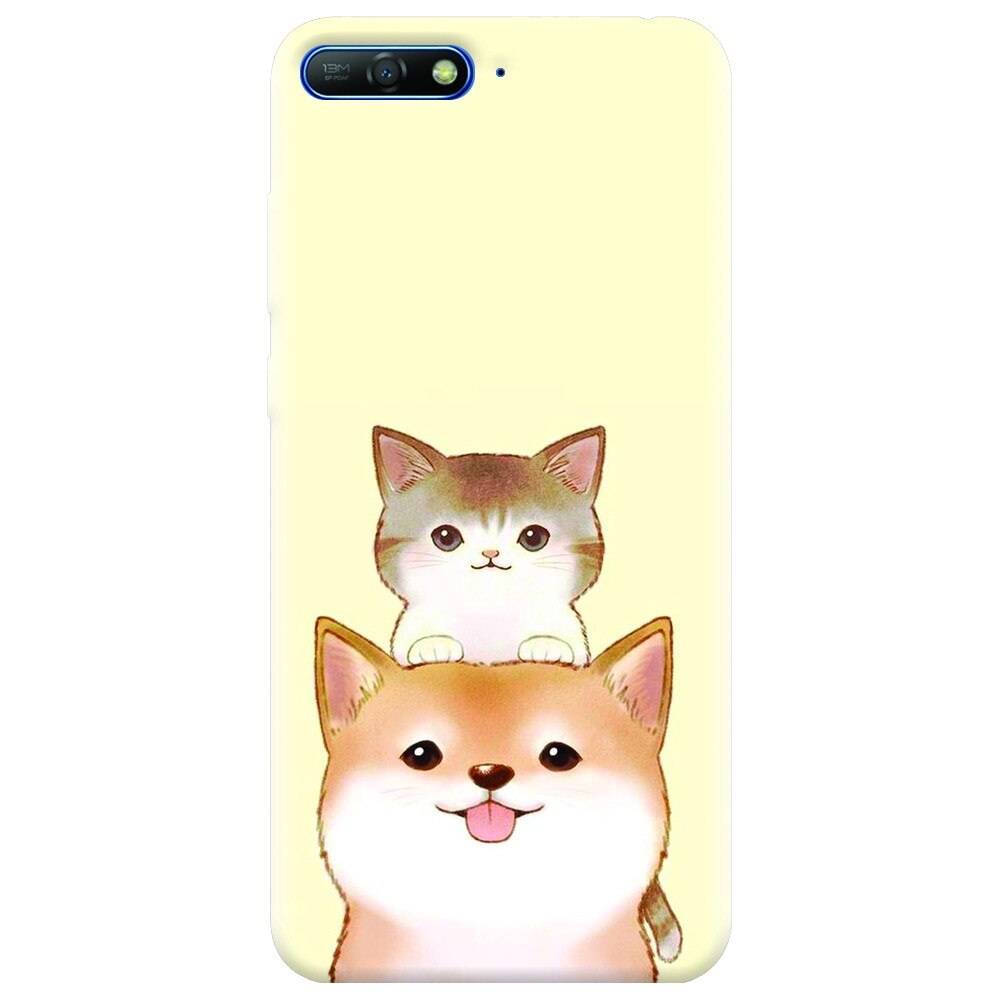 Husa silicon pentru Huawei Y6 2018, Two Cat