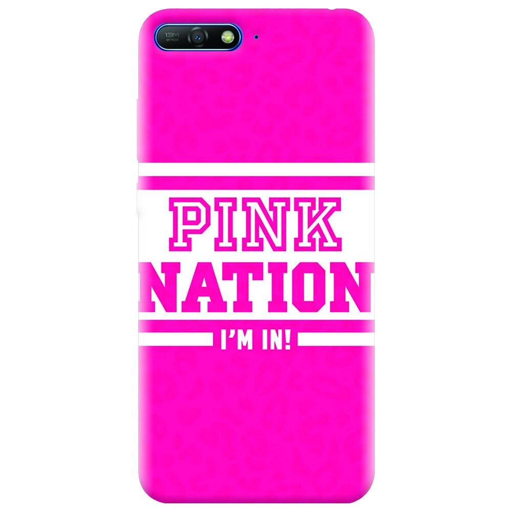 Husa silicon pentru Huawei Y6 2018, Pink Nation