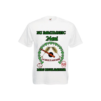 Tricou personalizat Fruit of the loom barbat nu imbatranesc 24 ani alb S Tricou personalizat Fruit of the loom barbat nu imbatranesc 24 ani alb S