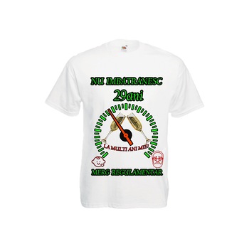 Tricou personalizat Fruit of the loom barbat nu imbatranesc 29 ani alb L Tricou personalizat Fruit of the loom barbat nu imbatranesc 29 ani alb L