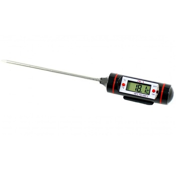 Termometru digital cu sonda, afisare LCD si capac -pentru alimente, lichide Termometru digital cu sonda, afisare LCD si capac -pentru alimente, lichide