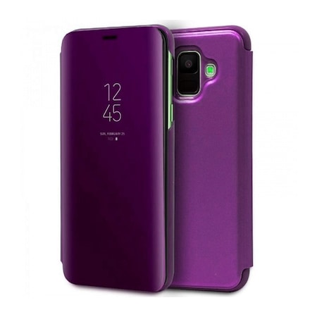 comment Couscous Weakness Husa Samsung Galaxy A6 (2018) - Flip Mirror tip Carte, Capac translucid,  Violet - eMAG.ro