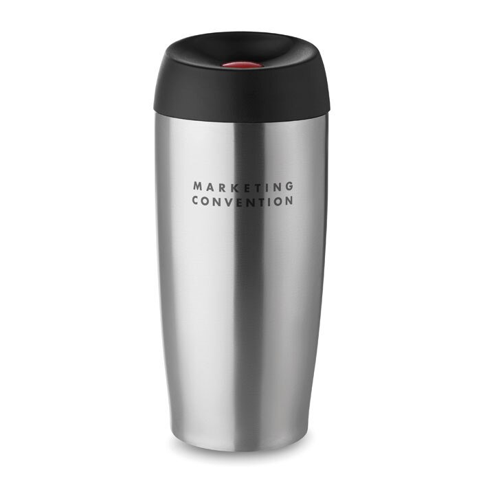 Cana personalizata din inox cu perete dublu si capac antiscurgere UPPSALA 400ml