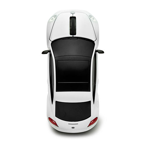 Mouse wireless AutoDrive Beetle, 1xAA, Alb