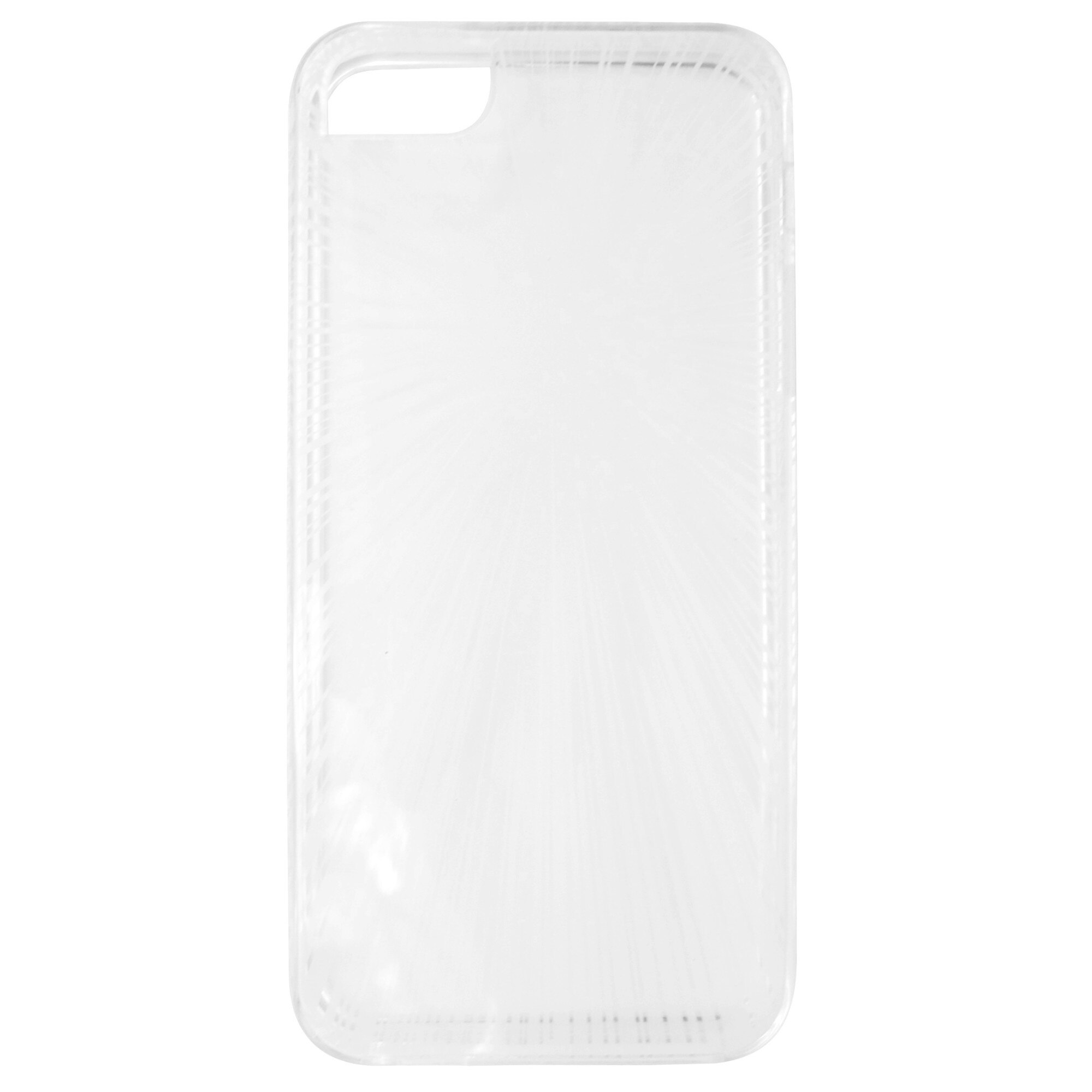 Husa silicon Muvit miniGel Flexy transparenta (design raze) pentru Apple iPhone 5, 5S, SE