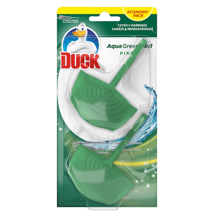 Duck Aqua Color Green wc tisztitó és illatosító, 1+1 ajándék