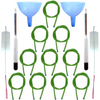 Pachet - 10 x Furtun din silicon alimentar pentru tras vinul din damigeana, 1.5M + 2 x Palnie mare pentru damigeana + 2 x Vinometru 0-20 grade + 2 x Perie damigeana Pachet - 10 x Furtun din silicon alimentar pentru tras vinul din damigeana, 1.5M + 2 x Palnie mare pentru damigeana + 2 x Vinometru 0-20 grade + 2 x Perie damigeana