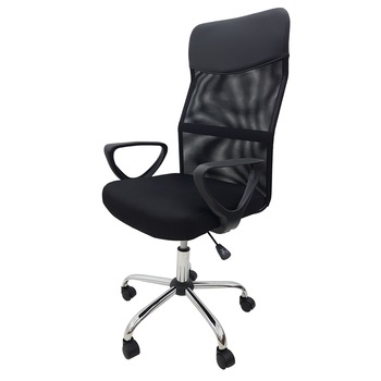 Scaun birou, S-111 Negru, Textil, Piele ecologica Scaun birou, S-111 Negru, Textil, Piele ecologica