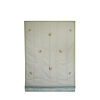 Perdea/stor roman model broderie fluturasi verde 170x120 cm