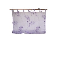 Perdea/stor roman model floral, flori mov 140x120 cm
