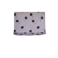 Perdea/stor roman model floral, flori negre 140x140 cm