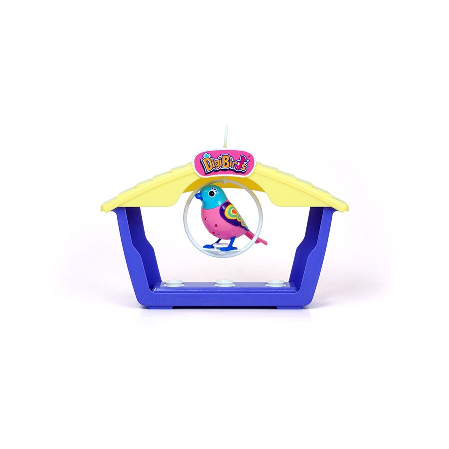 Set pasare interactiva digibirds in casuta - Roz Ruby
