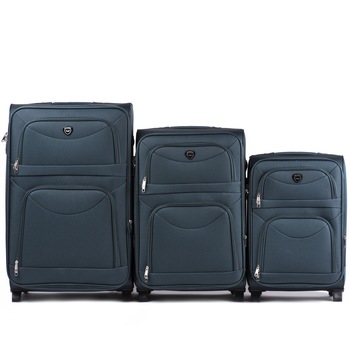 Set Troler, WINGS, W6802, 2 Roti, 3 Piese, Verde inchis Set Troler, WINGS, W6802, 2 Roti, 3 Piese, Verde inchis