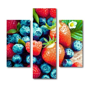 Tablou Canvas Strawberry Mix, 3 Piese, 80 x 90 cm Tablou Canvas Strawberry Mix, 3 Piese, 80 x 90 cm