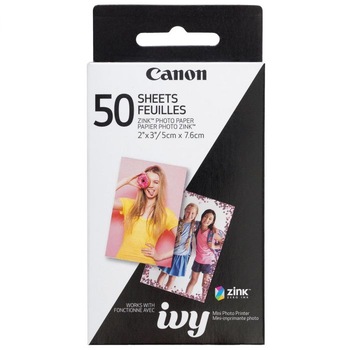 Hartie foto Canon Zink, 51x76mm, pachet 50 de coli Hartie foto Canon Zink, 51x76mm, pachet 50 de coli
