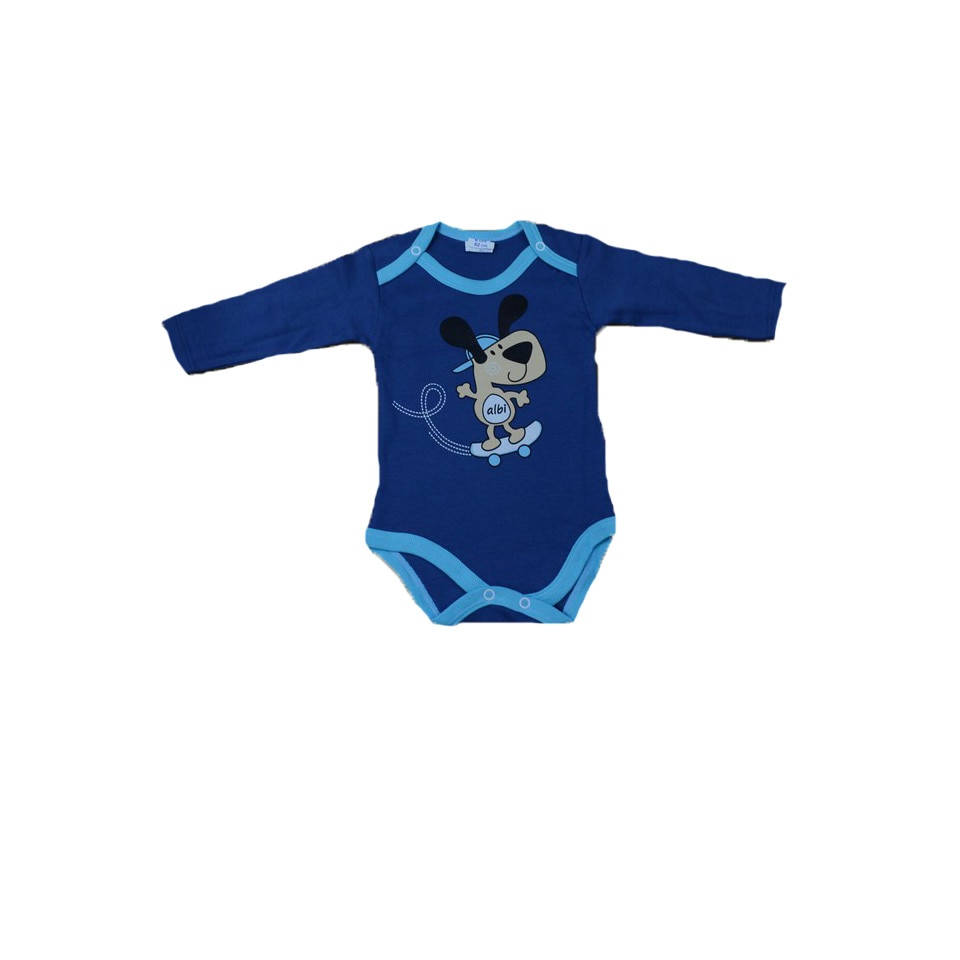 Body cu maneca lunga baieti Albi BMLC2, Bleumarin