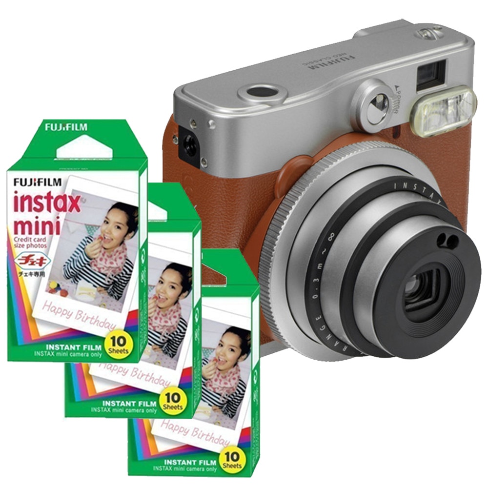 Sorrow sort Constitute Camera foto instant Fujifilm Instax mini90 brown + 3 cutii film Instax -  eMAG.ro