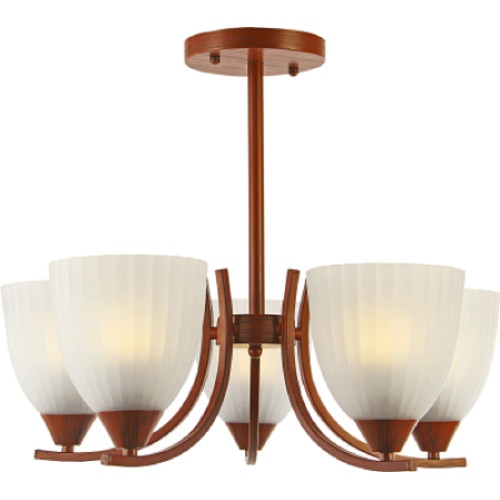 Lustra Angi 5XE27,maro+alb