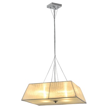 Lampa suspendata design decorativ Sphera, lux.pro, 113 cm, , 4 x E14, textil, alb Lampa suspendata design decorativ Sphera, lux.pro, 113 cm, , 4 x E14, textil, alb