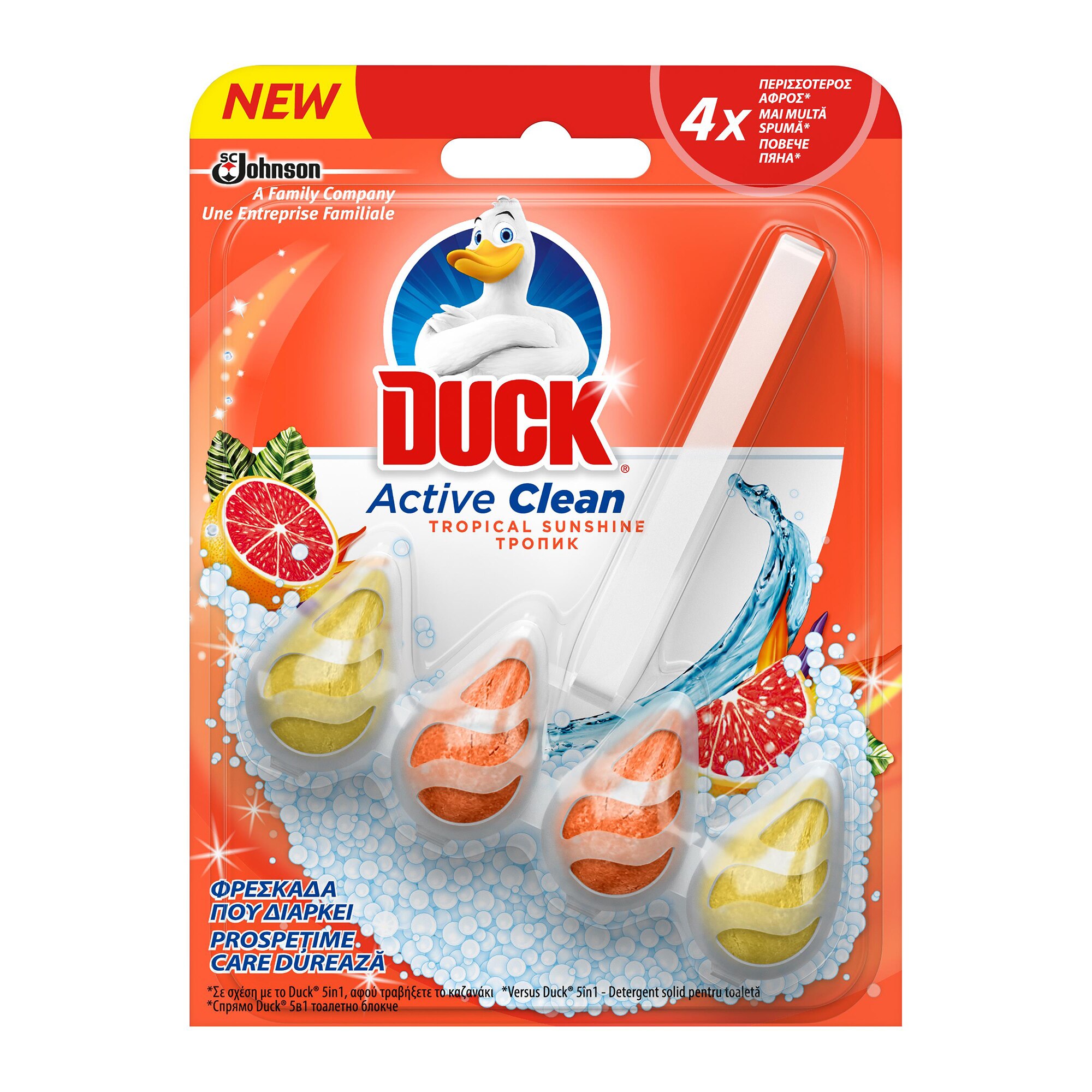 Odorizant toaleta Duck Anitra Active Clean Ap.Tropical Sun