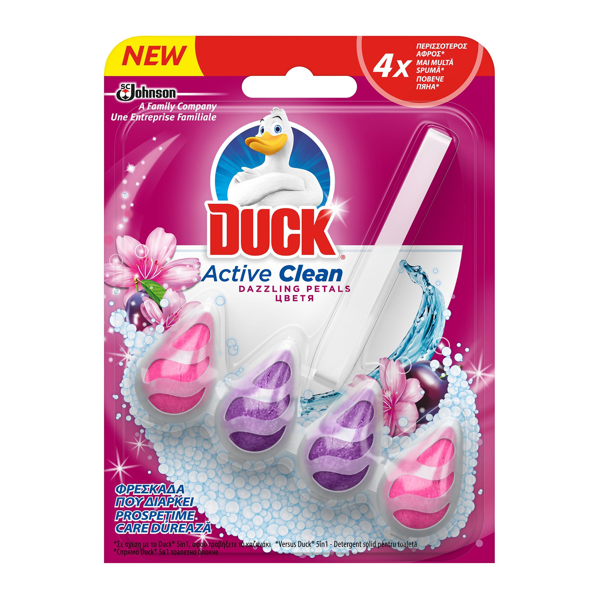 Odorizant toaleta Duck Anitra Active Clean Ap.Dazzling Petal