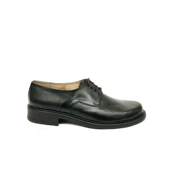 Мъжки зимни обувки 408, черни, естествена кожа