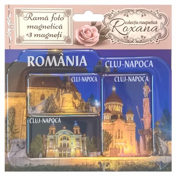 Set Rama foto magnetica + 3 magneti - Romania - Cluj-Napoca noaptea Set Rama foto magnetica + 3 magneti - Romania - Cluj-Napoca noaptea