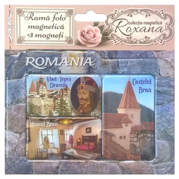 Set Rama foto magnetica + 3 magneti - Romania - Castelul Bran Set Rama foto magnetica + 3 magneti - Romania - Castelul Bran