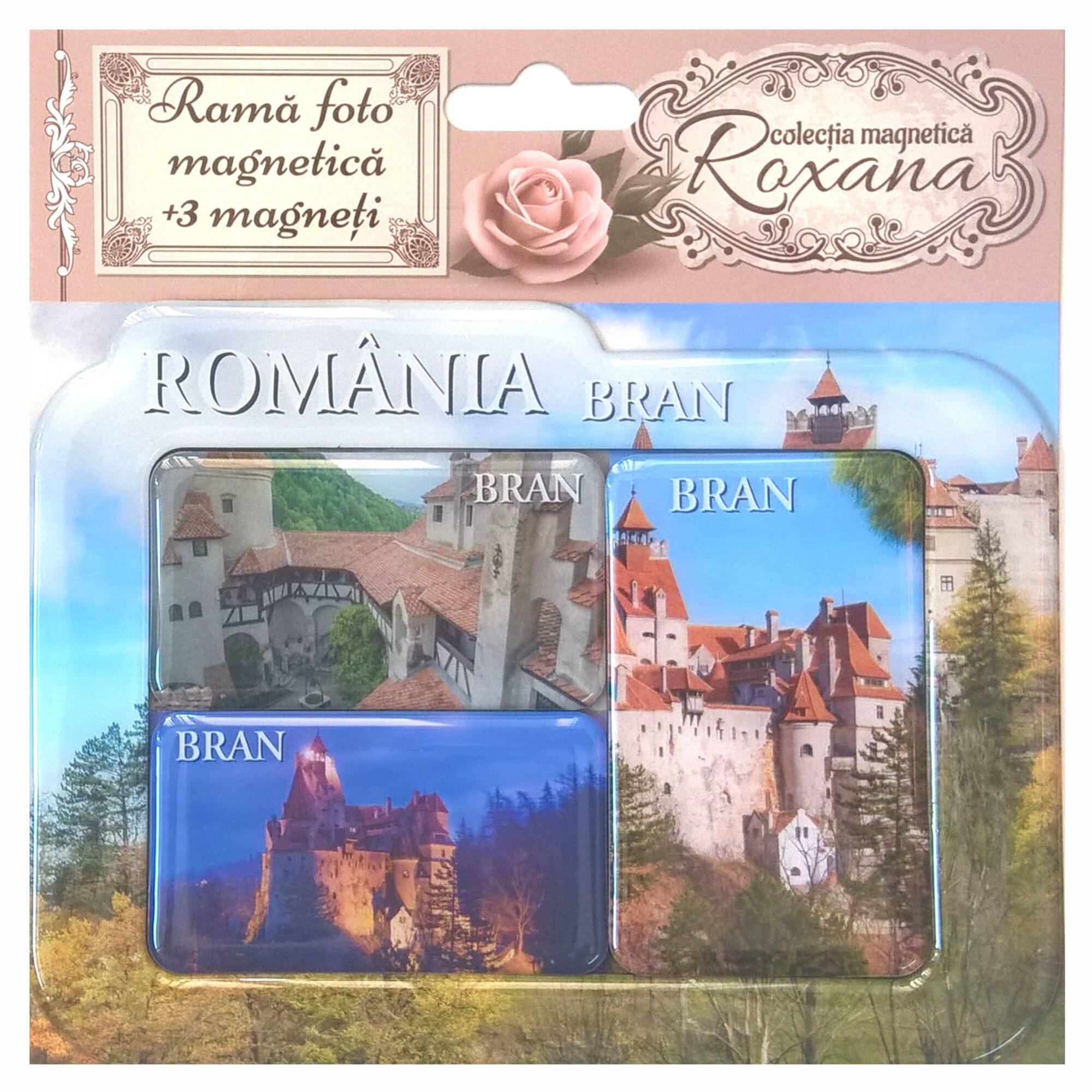 Set Rama foto magnetica + 3 magneti - Romania - Bran