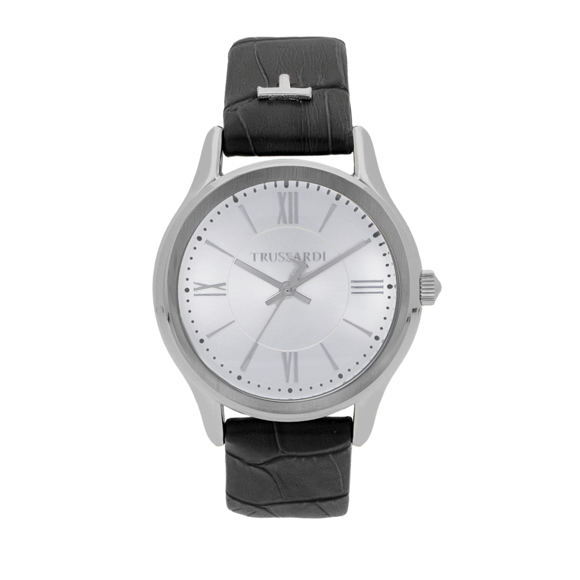 Ceas Trussardi R2451111502, dama, carcasa inox, 34mm, curea neagra piele