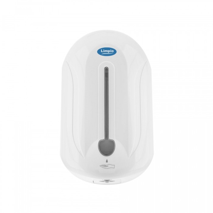 Dozator cu gel dezinfectant/sapun lichid cu senzor Limpio SD 110, 1.1 L, alb