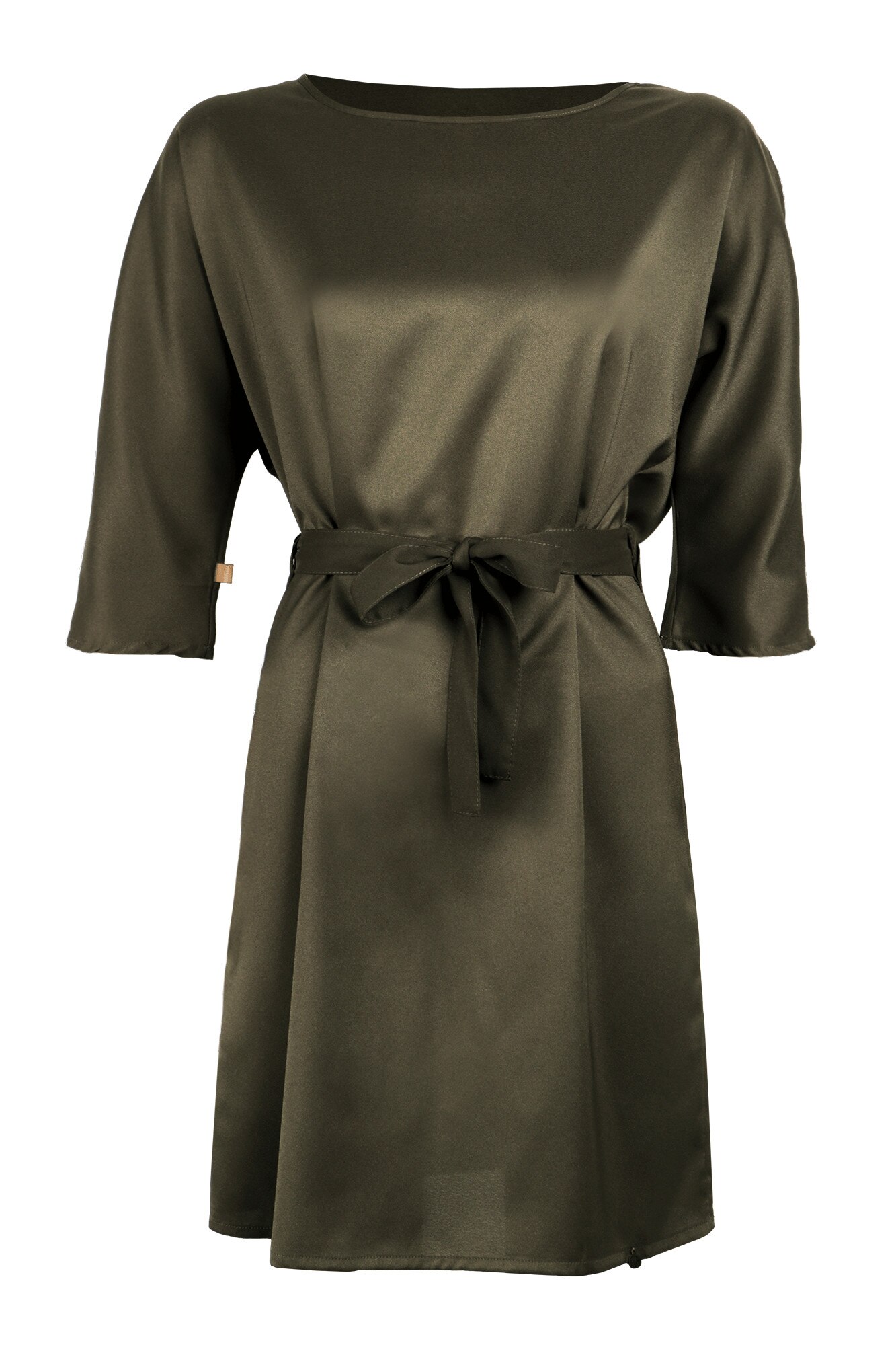 Rochie dama cu decolteu rotund Zusss, dreapta, Taupe