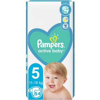 Scutece Pampers Active Baby Jumbo Pack, Marimea 5, 11 -16 kg, 54 buc Scutece Pampers Active Baby Jumbo Pack, Marimea 5, 11 -16 kg, 54 buc