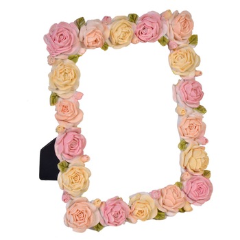 Rama foto S-Home, format foto 10x15 cm, model cu trandafiri, patrata Rama foto S-Home, format foto 10x15 cm, model cu trandafiri, patrata