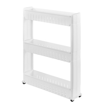 Sistem raft pe roti, AATR-6501, en.casa, 72 x 12 x 54,5 cm, polipropilena, alb Sistem raft pe roti, AATR-6501, en.casa, 72 x 12 x 54,5 cm, polipropilena, alb