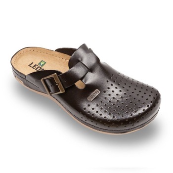 Saboti Medicali Barbati din Piele 700 Maro inchis Saboti Medicali Barbati din Piele 700 Maro inchis