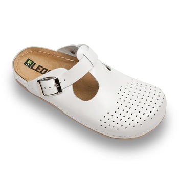 Saboti Medicali Dama din Piele 800 - Alb - 34/35 Saboti Medicali Dama din Piele 800 - Alb - 34/35