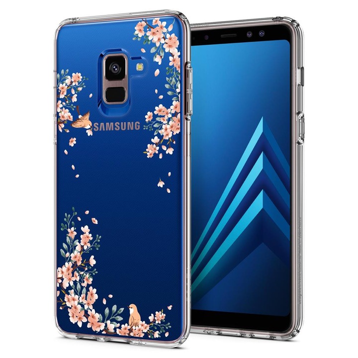 Силиконов калъф кейс Spigen ,за Samsung A8 2018 Liquid Crystal Blossom Nature