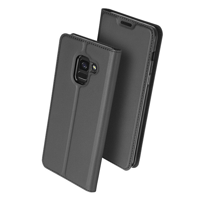 Husa carte flip wallet Dux Ducis pentru Samsung Galaxy J6 2018, gri