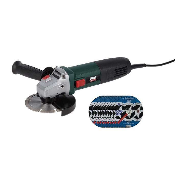 Polizor unghiular POWER PLUS POWP1020, 850 W puterea motorului, 11500 rpm viteza de rotatie, 125 mm diametrul discului