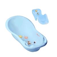 Set cadita 102 cm cu senzor de temperatura si suport anatomic Forest Albastra